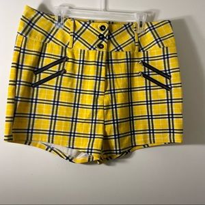 YELLOW PLUS SIZE SHORTS